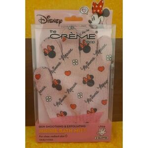 Disney The Creme Shop Minnie Bath Mitt Skin Smoothing & Exfoliating 2 Gloves NIP